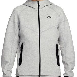 Nike Kids Gray Hoodie with Black Accents